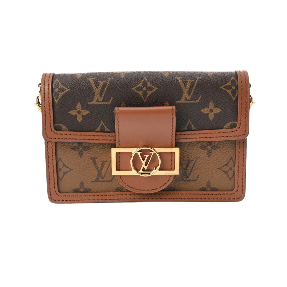 Louis Vuitton Monogram Reverse Portefeuille Wallet Dauphine Brown Shoulder Bag